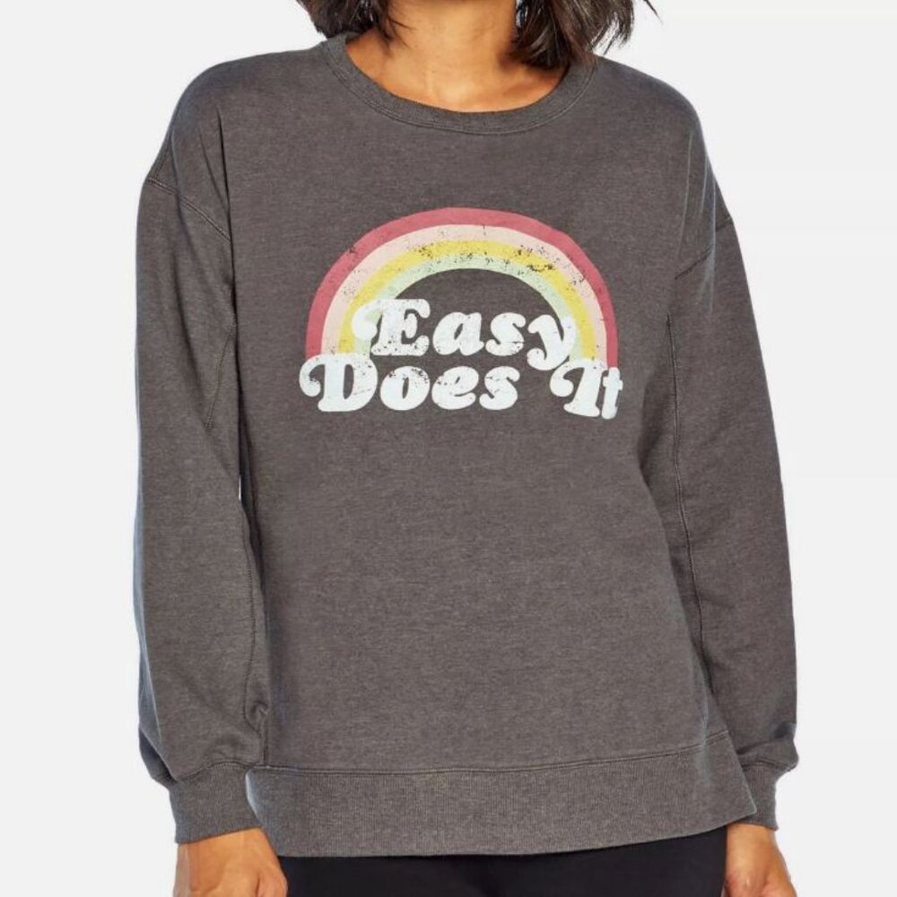 Wildfox Easy Does It Charcoal Soft Sweatshirt Women's size S